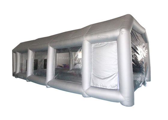 6x4x3m Odporna na promieniowanie UV srebrna nadmuchiwana kabina lakiernicza do malowania samochodów