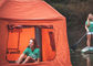 Pomarańczowy / niebieski nadmuchiwany pływający namiot ławica / przenośny namiot plażowy