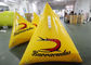 Triathlon Race 1.2m Yellow Triangle Inflatable Marker Boja z logo
