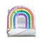 Wynajem plandeki PCV na zewnątrz Nadmuchiwany bramkarz Rainbow ze zjeżdżalnią dla dzieci