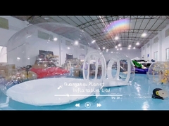 Przezroczysty Namiot Bąbelkowy dmuchany z tunelem 2m, przezroczysty PVC 0,8mm
