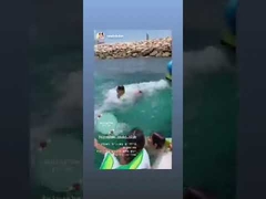 0.9mm PVC Sprzęt do zabawy wodnej Nadmuchany suwak wodny dla jachtu